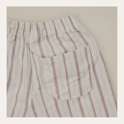 Toddler Mel SS26 Stripe Pull - on Pants (1 - 8y) - Brown kids outfit
