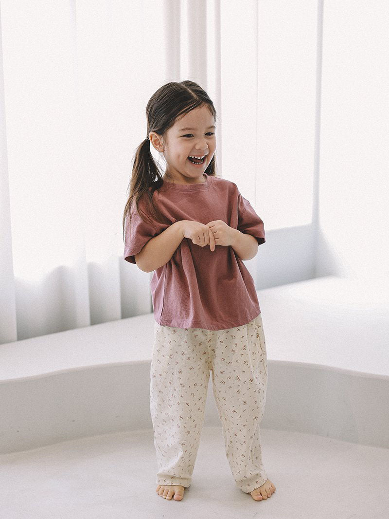 Toddler Mel SS26 Summer Loose Fit Short Sleeve Top (1 - 8y) - 4 Colors kids outfit