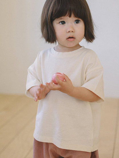 Toddler Mel SS26 Summer Loose Fit Short Sleeve Top (1 - 8y) - 4 Colors kids outfit