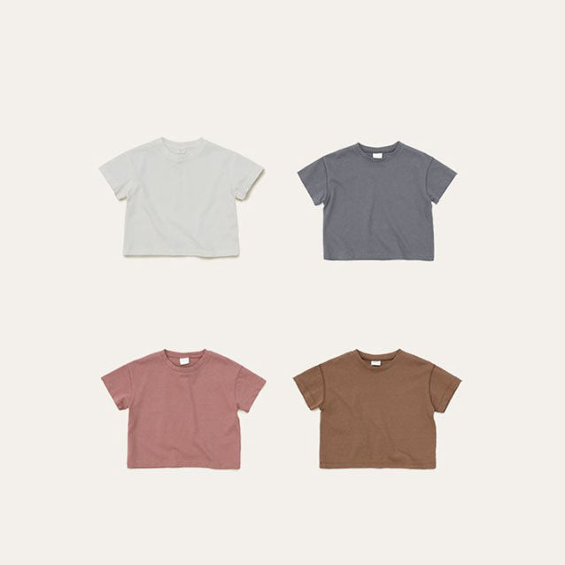 Toddler Mel SS26 Summer Loose Fit Short Sleeve Top (1 - 8y) - 4 Colors kids outfit
