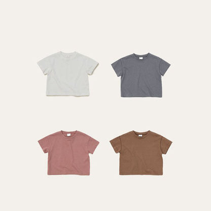 Toddler Mel SS26 Summer Loose Fit Short Sleeve Top (1 - 8y) - 4 Colors kids outfit