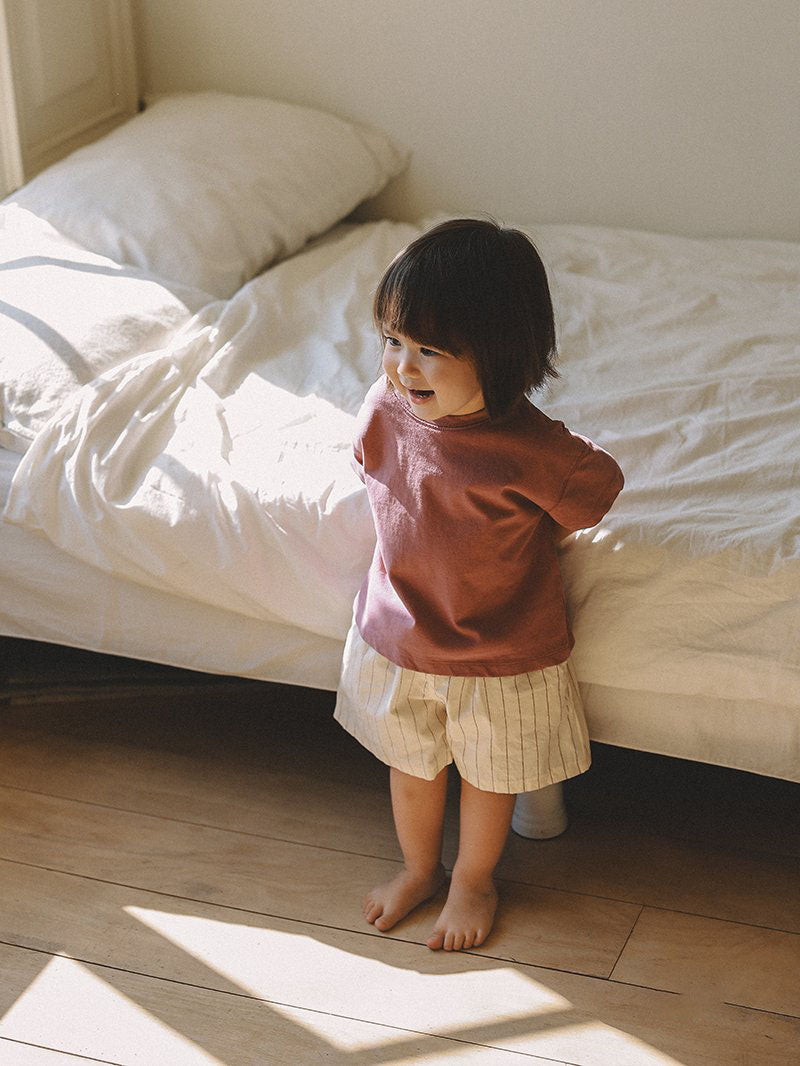 Toddler Mel SS26 Summer Loose Fit Short Sleeve Top (1 - 8y) - 4 Colors kids outfit