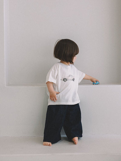 Toddler Mel SS26 Wide Leg Denim Pants (1 - 8y) - Denim kids outfit