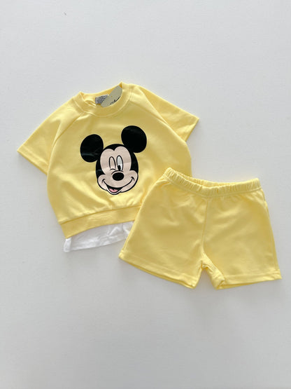 Toddler Mickey/Minnie Short Sleeve Top and Shorts/Skirt Set (1 - 6y) - 2 Colors - AT NOON STORE