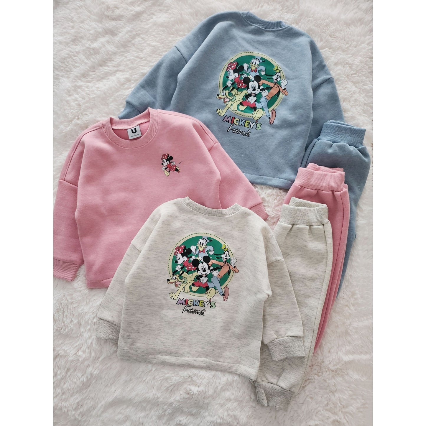 Toddler Mickey's Friends Drawstring Sweatshirt and Jogger Pants Set (2 - 7y) - 3 Colors kids outfit