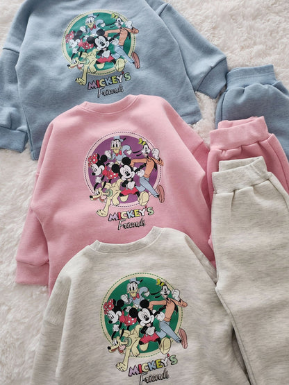 Toddler Mickey's Friends Drawstring Sweatshirt and Jogger Pants Set (2 - 7y) - 3 Colors kids outfit
