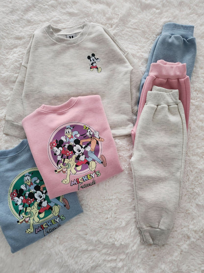 Toddler Mickey's Friends Drawstring Sweatshirt and Jogger Pants Set (2 - 7y) - 3 Colors kids outfit