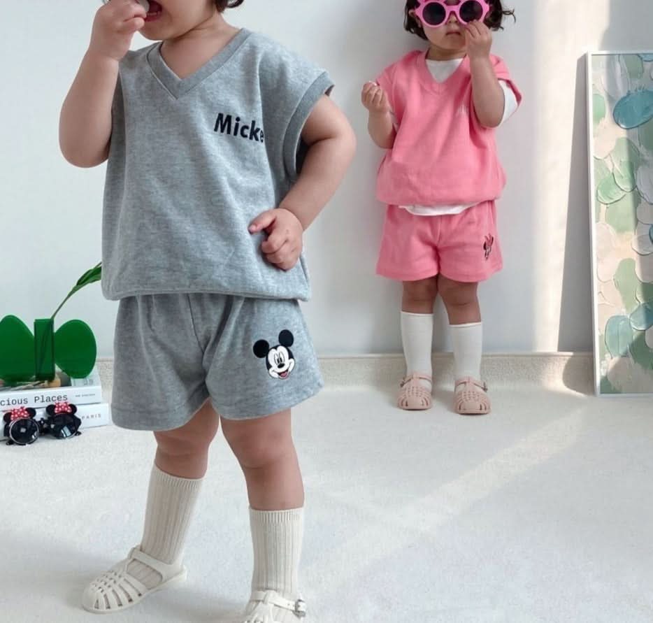 Toddler Mickey's Friends Vest and Shorts Set (2 - 7y) - 4 Colors kids outfit