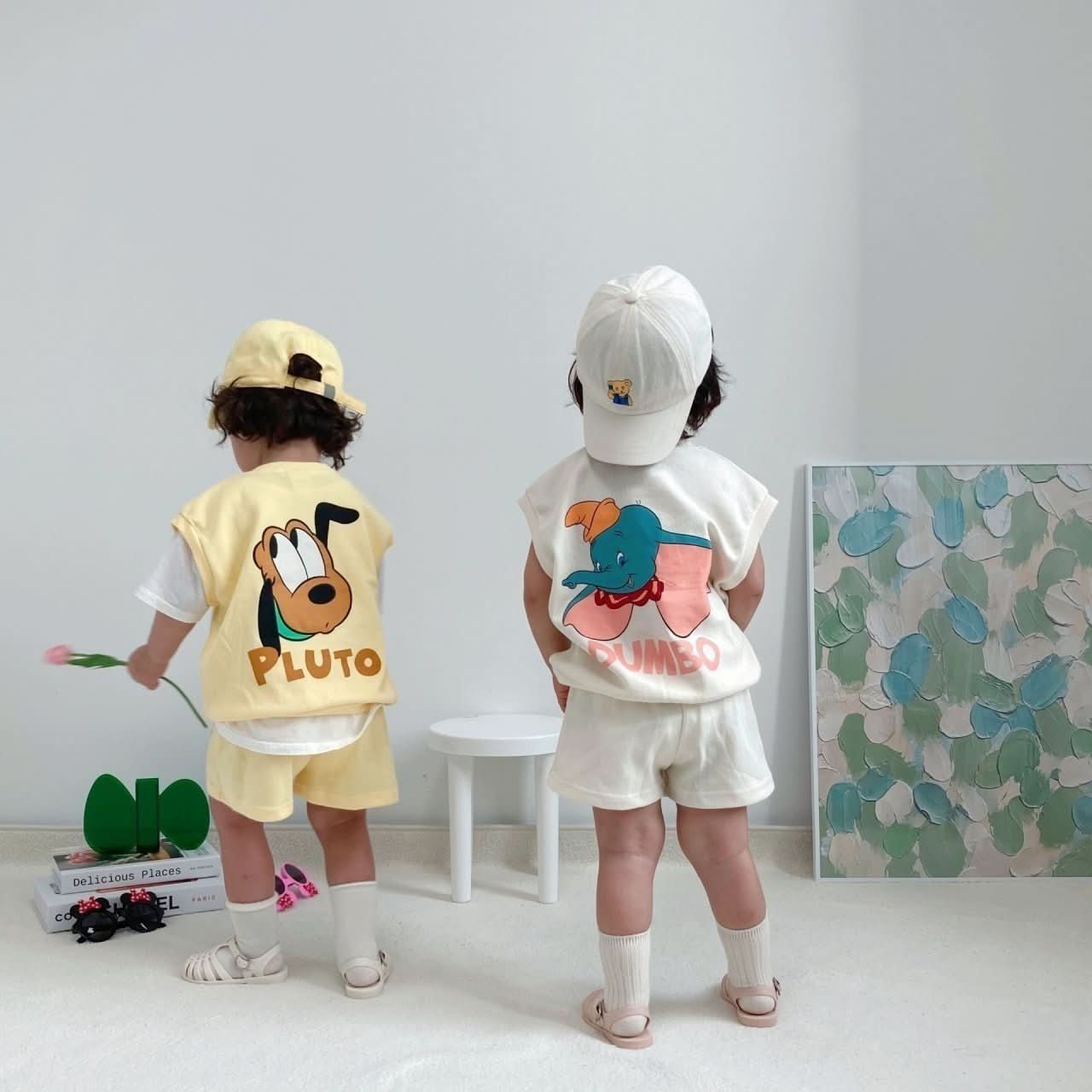 Toddler Mickey's Friends Vest and Shorts Set (2 - 7y) - 4 Colors kids outfit