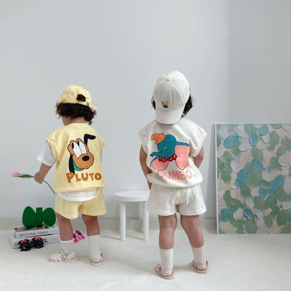 Toddler Mickey's Friends Vest and Shorts Set (2 - 7y) - 4 Colors kids outfit