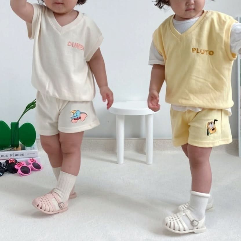 Toddler Mickey's Friends Vest and Shorts Set (2 - 7y) - 4 Colors kids outfit