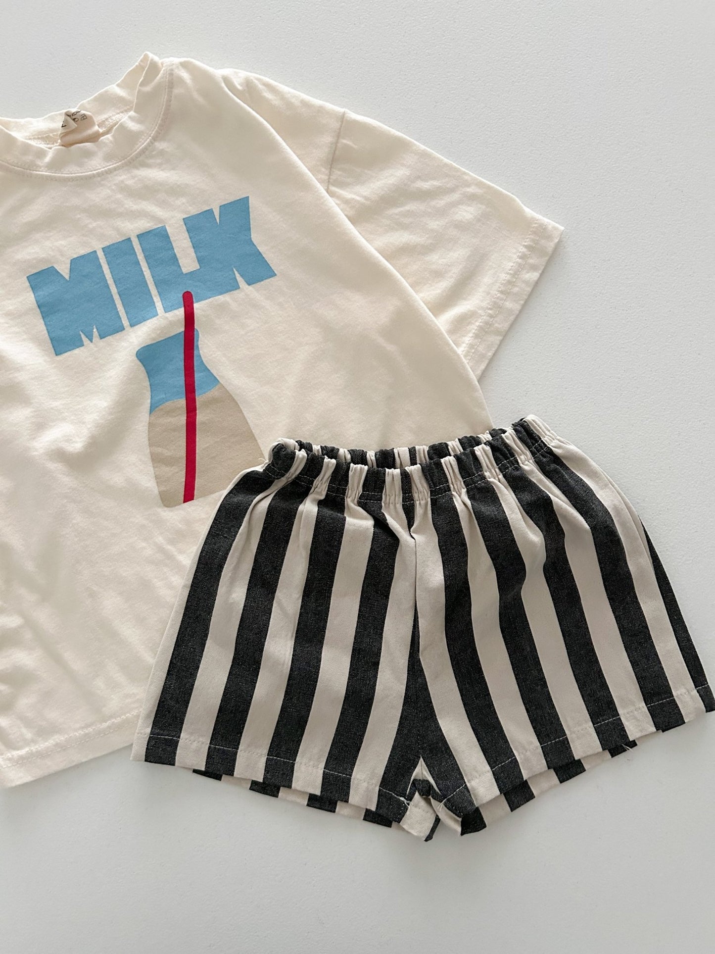 Toddler MILK Oversized Short Sleeve Top (2 - 8y) - 2 Colors kids outfit