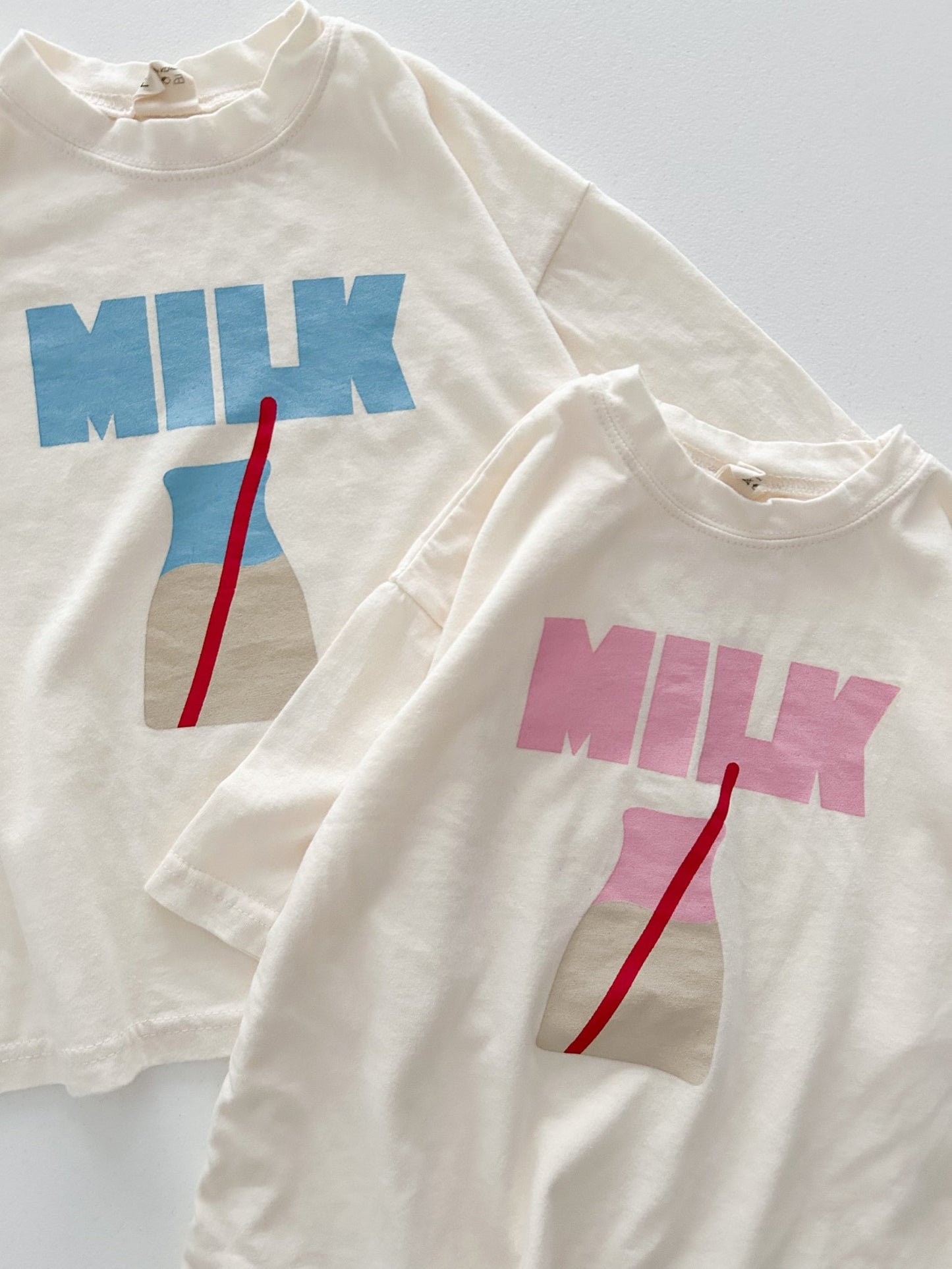 Toddler MILK Oversized Short Sleeve Top (2 - 8y) - 2 Colors kids outfit