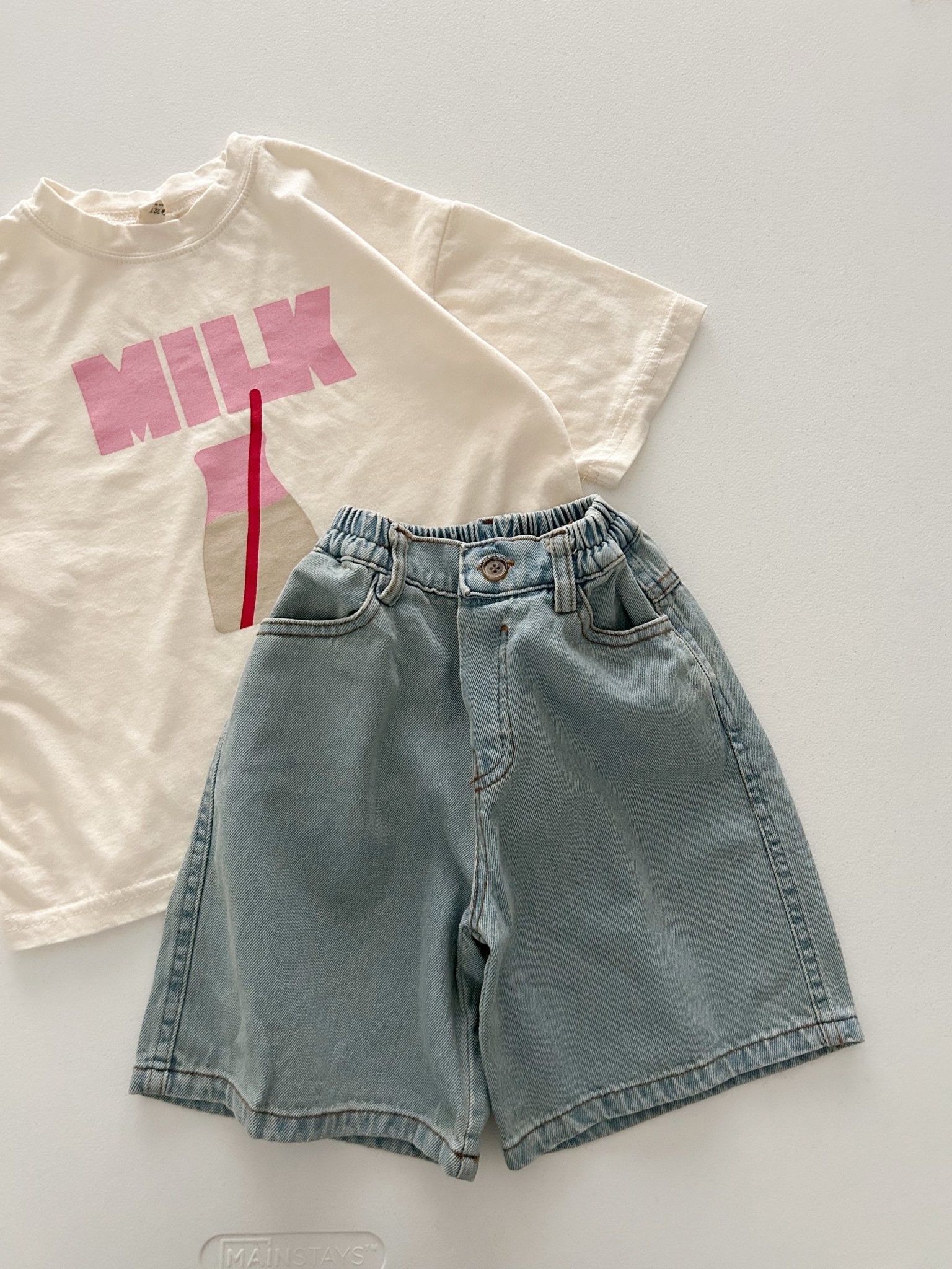 Toddler MILK Oversized Short Sleeve Top (2 - 8y) - 2 Colors kids outfit