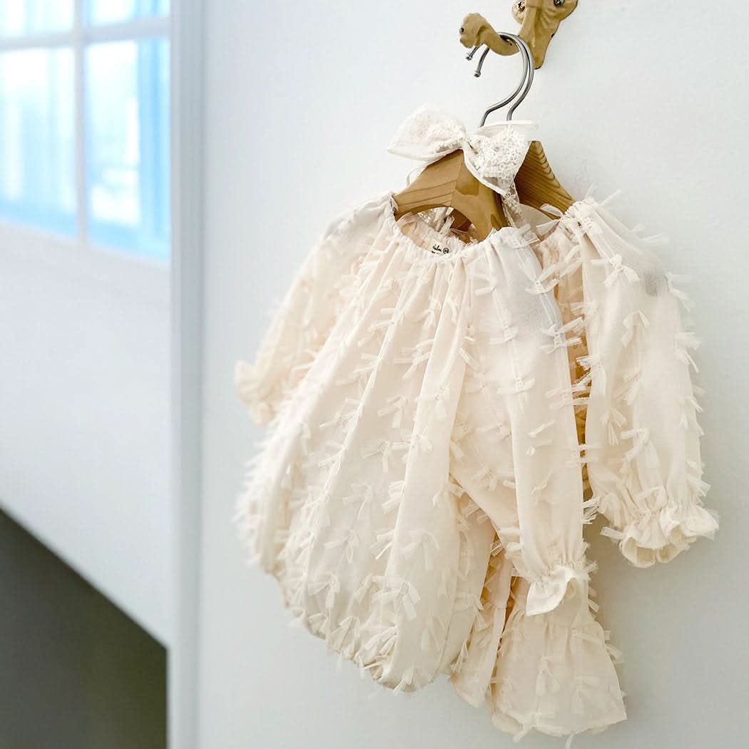 Toddler Milk S25 3D Bows Lace Dress (1 - 7y) - 2 Colors kids outfit