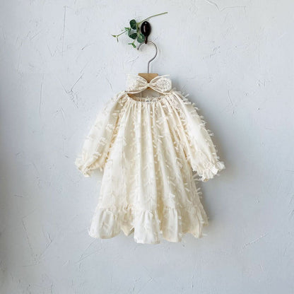 Toddler Milk S25 3D Bows Lace Dress (1 - 7y) - 2 Colors kids outfit