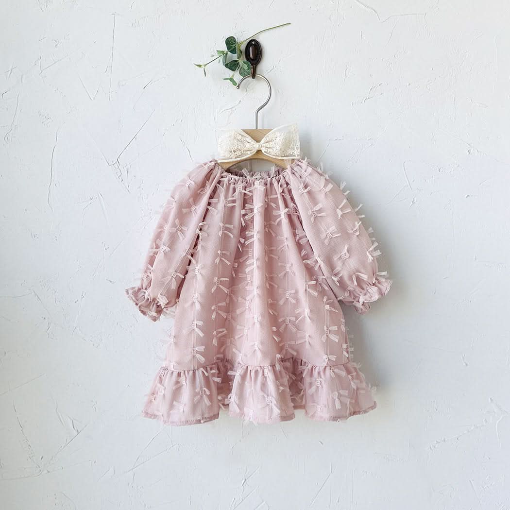Toddler Milk S25 3D Bows Lace Dress (1 - 7y) - 2 Colors kids outfit