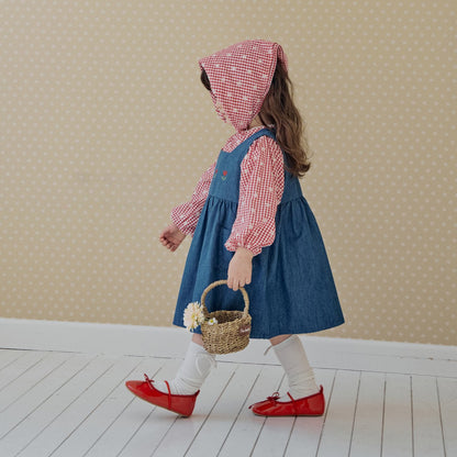 Toddler Milk SP26 Tulip Embroidery Sleeveless Denim Dress (1 - 7y) - Blue - AT NOON STORE