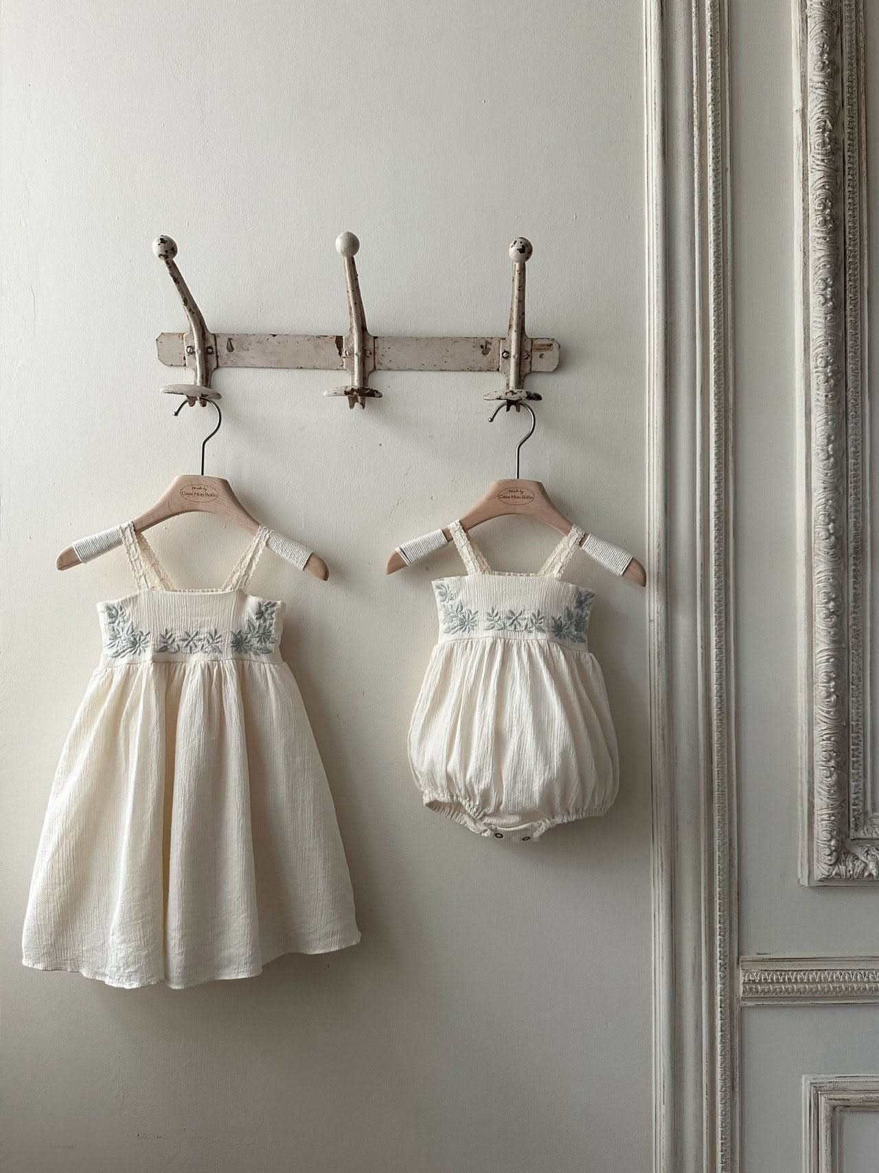 Toddler Monbebe Aria Floral Embroidery Bodice Dress (1 - 6y) - 2 Colors kids outfit