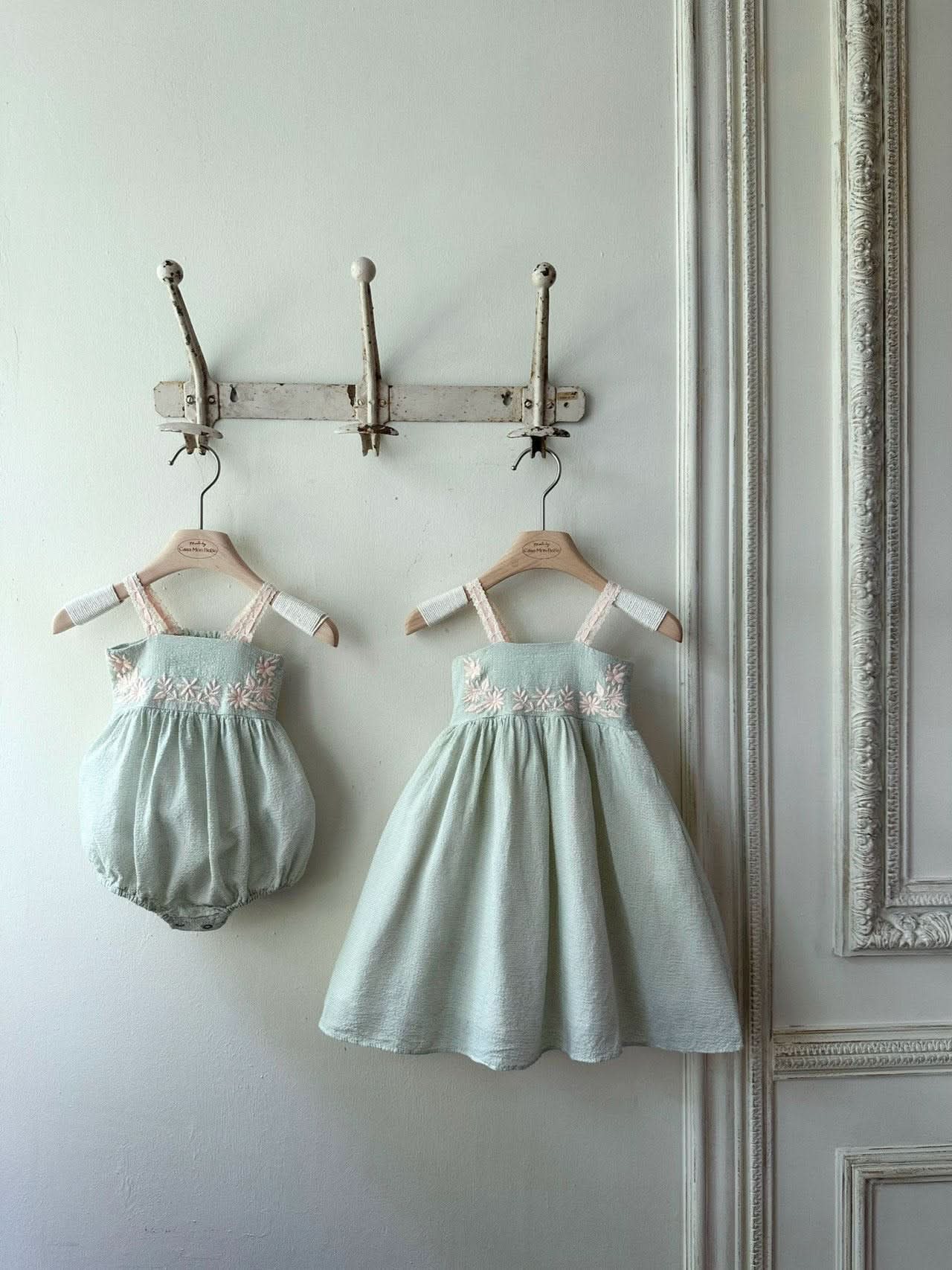 Toddler Monbebe Aria Floral Embroidery Bodice Dress (1 - 6y) - 2 Colors kids outfit
