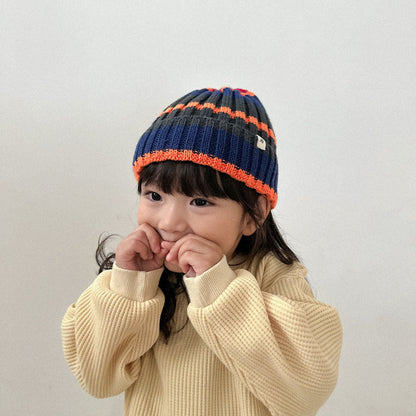 Toddler Multi Stripe Beanie (2-10y) - 2 Colors kids outfit
