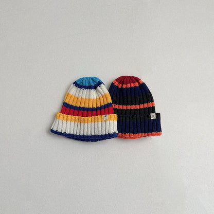 Toddler Multi Stripe Beanie (2-10y) - 2 Colors kids outfit