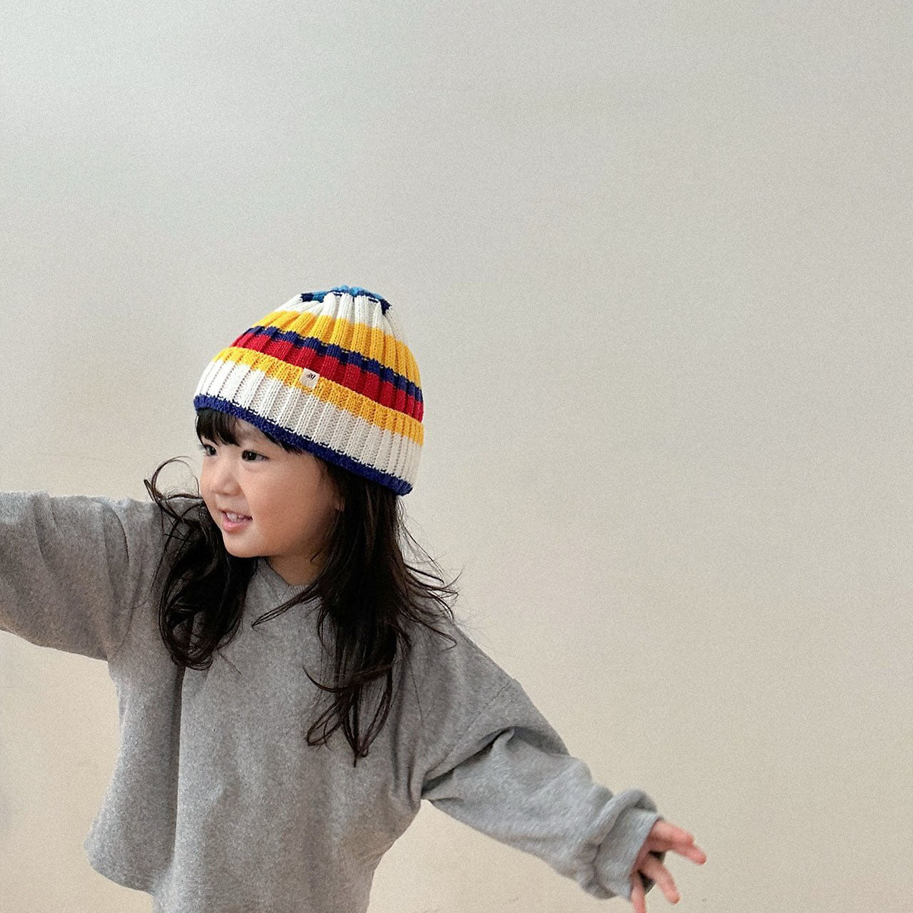 Toddler Multi Stripe Beanie (2-10y) - 2 Colors kids outfit