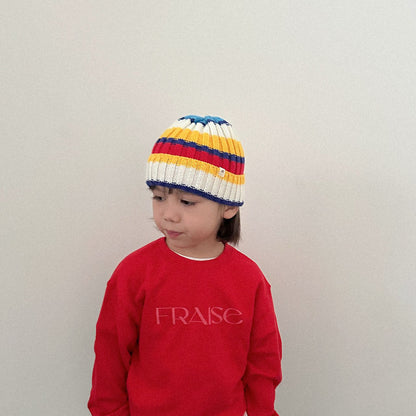Toddler Multi Stripe Beanie (2-10y) - 2 Colors kids outfit