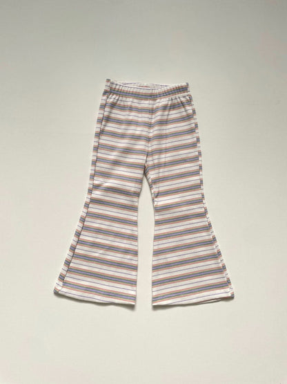 Toddler Multi Stripe Cami and Flare Pants Set (16 - 24m) - Brown+Orange kids outfit