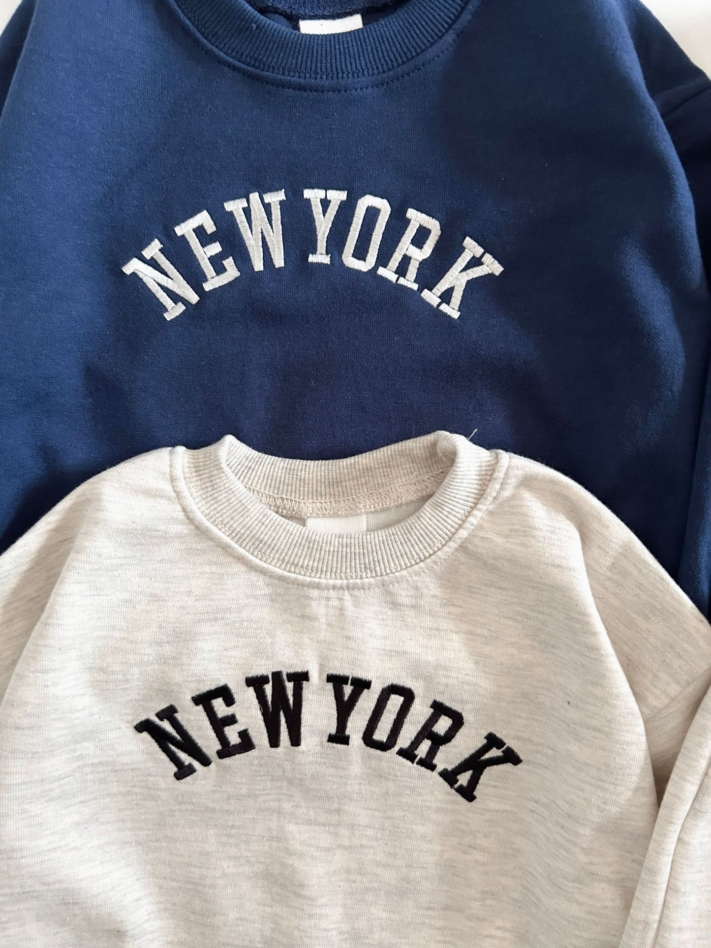 Toddler New York Embroidery Sweatshirt and Jogger Pants Set (12m - 4t) - 2 Colors kids outfit