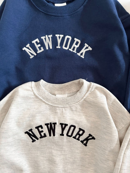 Toddler New York Embroidery Sweatshirt and Jogger Pants Set (12m - 4t) - 2 Colors kids outfit