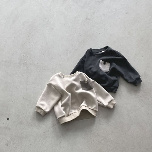 Toddler Nunu Chest Pocket Sweatshirt (1 - 6y) - 2 Colors kids outfit