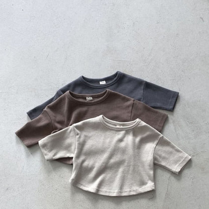 Toddler Nunu Crewneck Long Sleeve Top (1 - 6y) - 3 Colors kids outfit