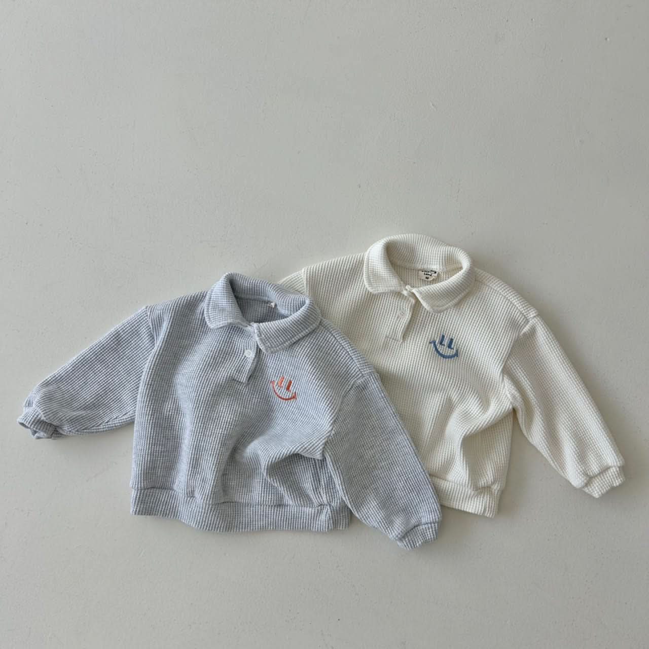 Toddler Peter Pan Collar Waffle Sweatshirt and Jogger Pants Set (4m - 6y) - 2 Colors kids outfit