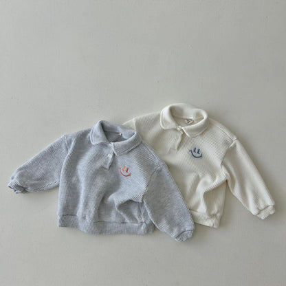 Toddler Peter Pan Collar Waffle Sweatshirt and Jogger Pants Set (4m - 6y) - 2 Colors kids outfit