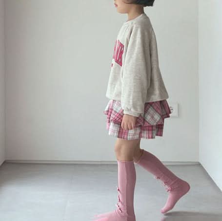Toddler Plaid Skirt Shorts (1 - 7y) - Pink kids outfit