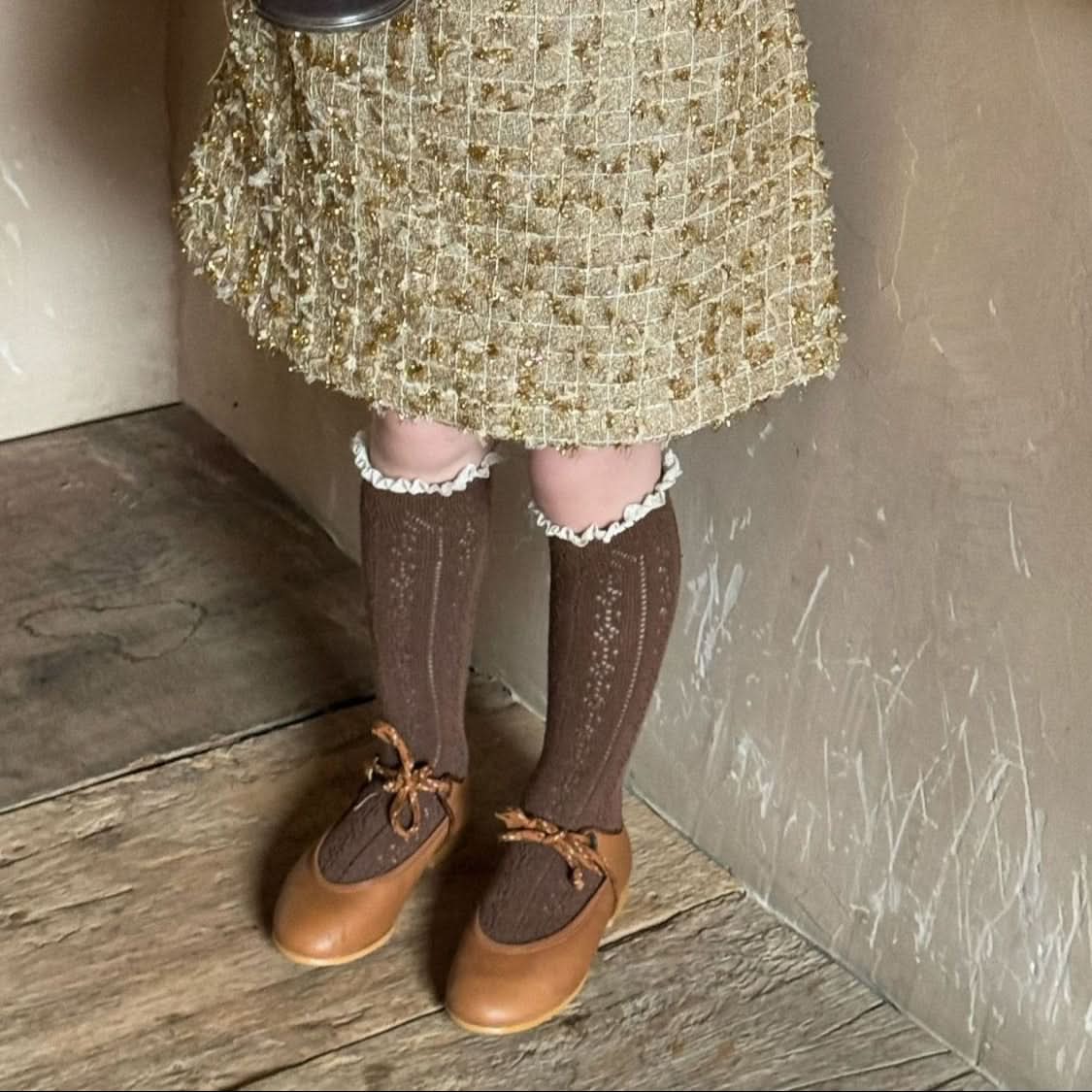 Toddler Pointelle Ruffle Knee Socks (1 - 9y) - 2 Colors kids outfit
