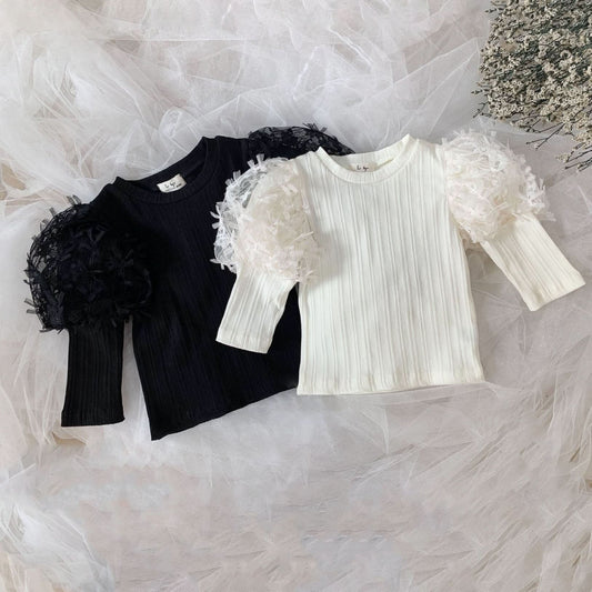 Toddler Puff Shoulder Top (6m - 5y) - 2 Colors kids outfit