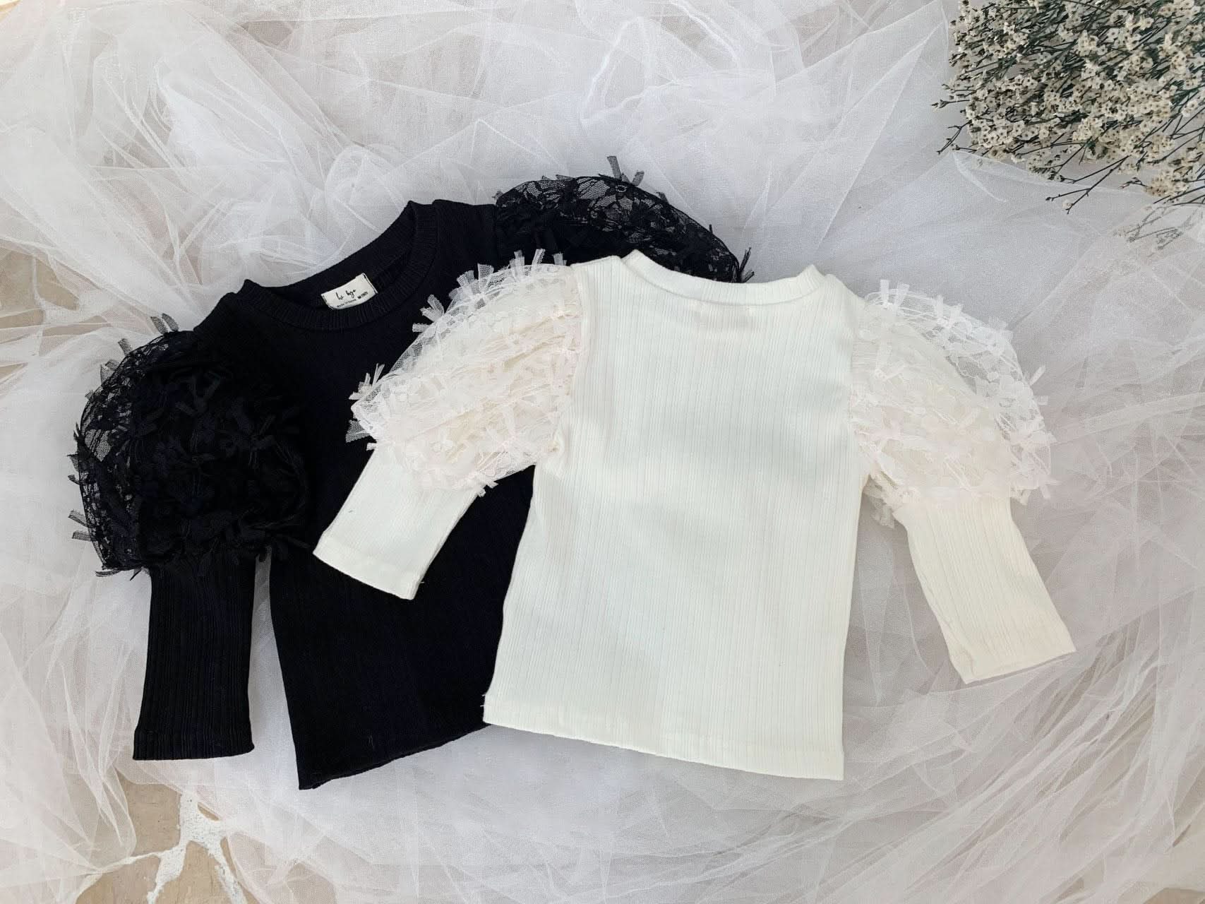 Toddler Puff Shoulder Top (6m - 5y) - 2 Colors kids outfit