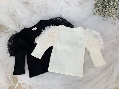 Toddler Puff Shoulder Top (6m - 5y) - 2 Colors kids outfit
