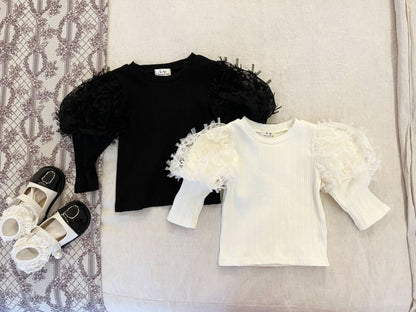 Toddler Puff Shoulder Top (6m - 5y) - 2 Colors kids outfit