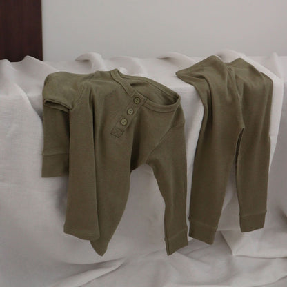 Toddler Ribbed Top and Pants Set (1 - 6y) - 5 Colors kids outfit