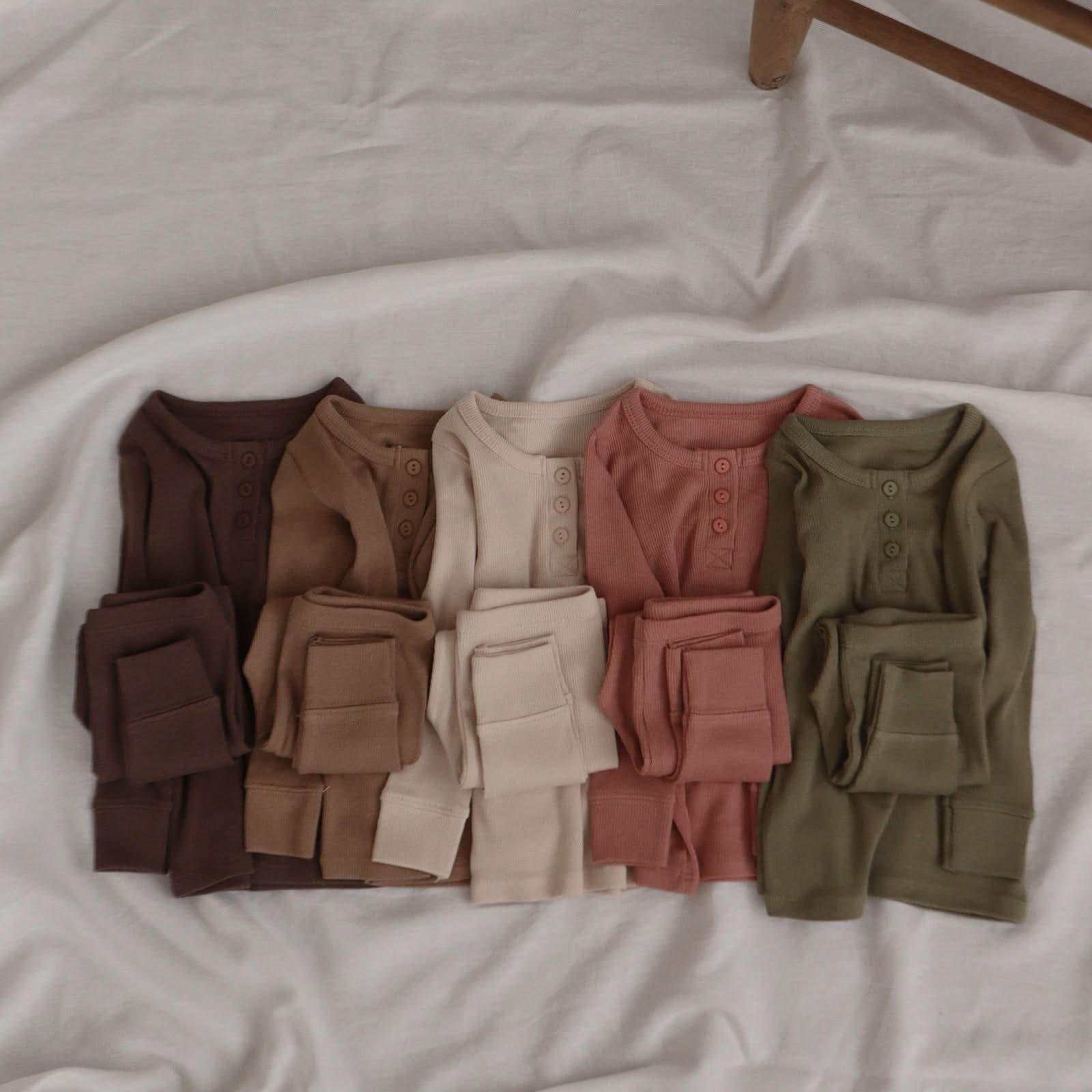 Toddler Ribbed Top and Pants Set (1 - 6y) - 5 Colors kids outfit