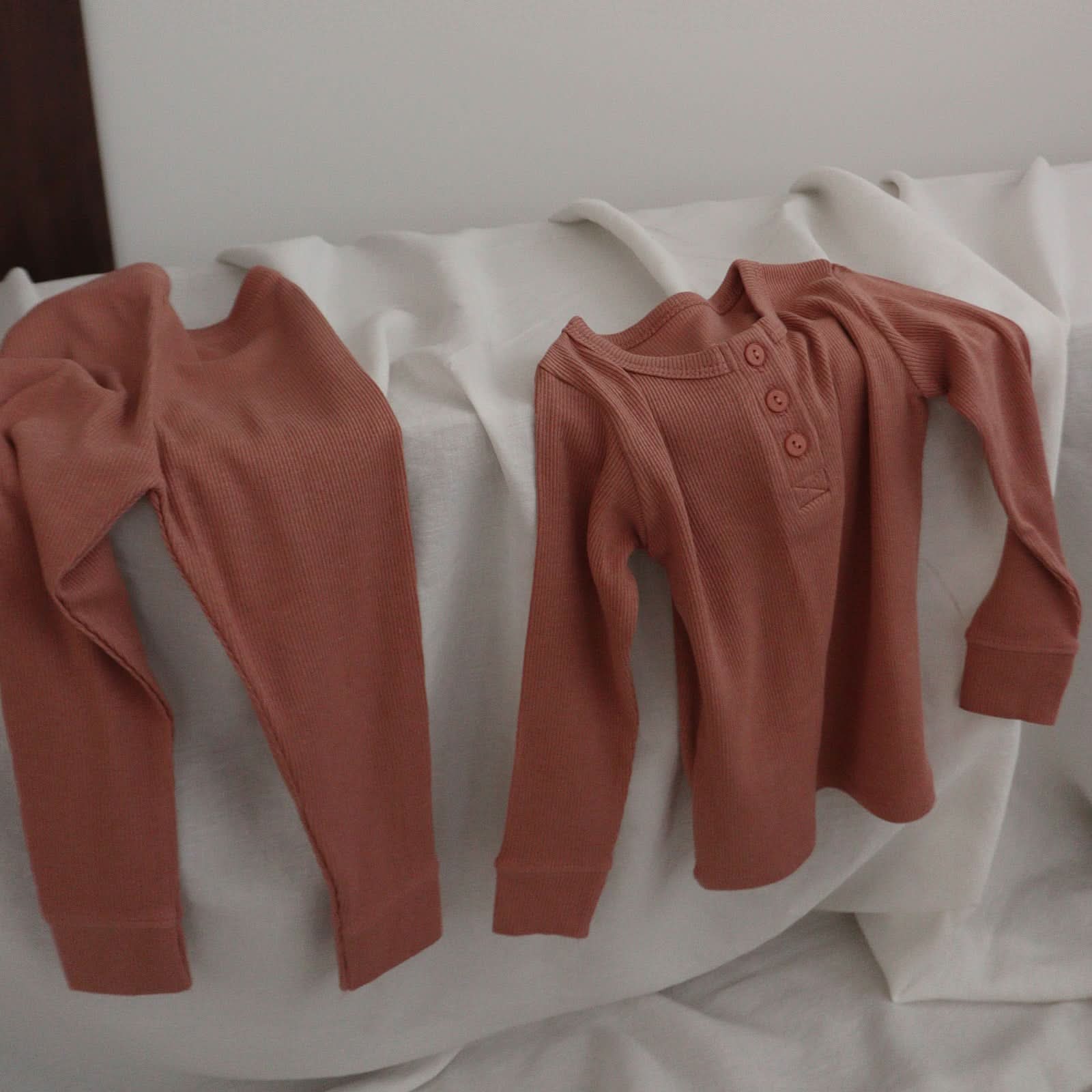 Toddler Ribbed Top and Pants Set (1 - 6y) - 5 Colors kids outfit