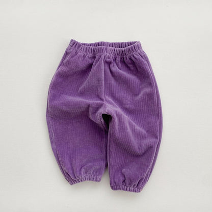 Toddler Ribbed Velvet Jogger Pants(1 - 5y) - 4 Colors kids outfit