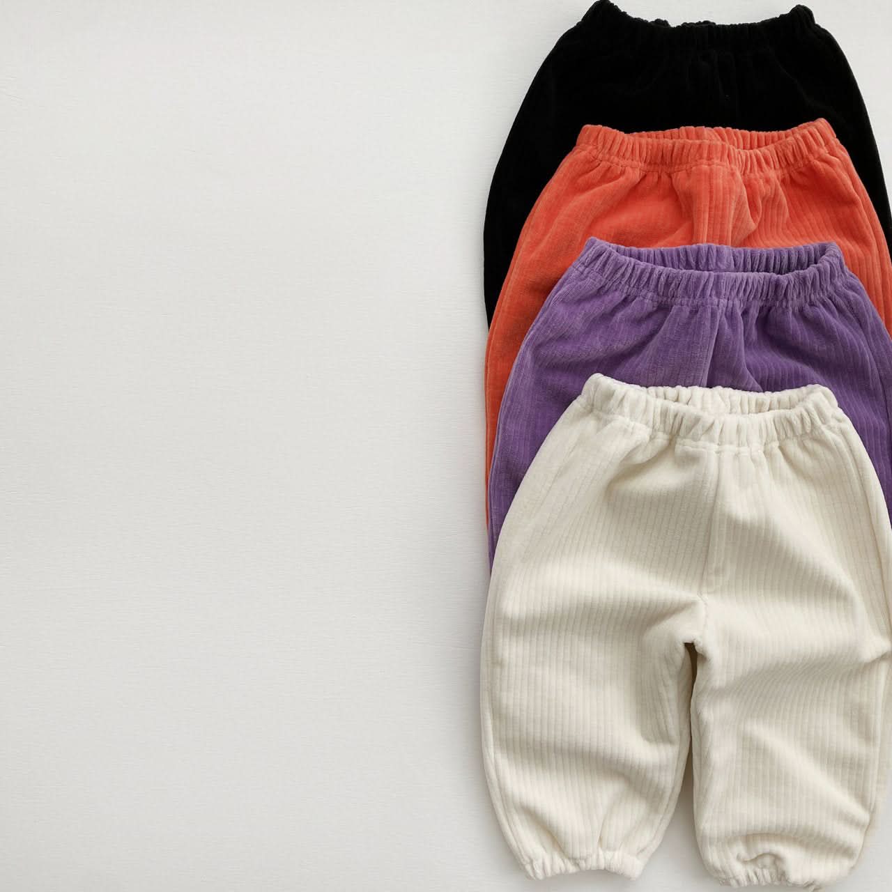 Toddler Ribbed Velvet Jogger Pants(1 - 5y) - 4 Colors kids outfit
