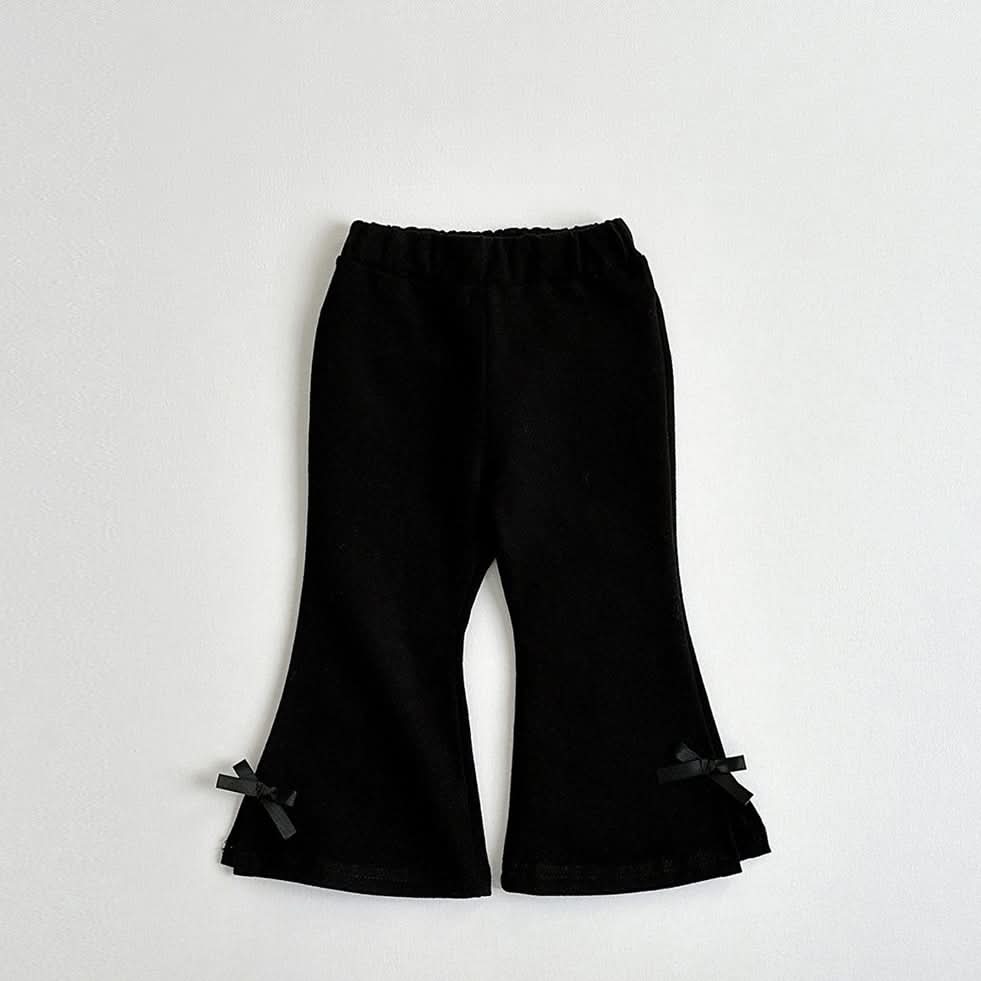 Toddler S25 Bow Detail Flare Pants (1 - 10y) - 2 Colors kids outfit