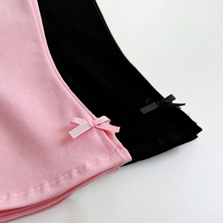 Toddler S25 Bow Detail Flare Pants (1 - 10y) - 2 Colors kids outfit