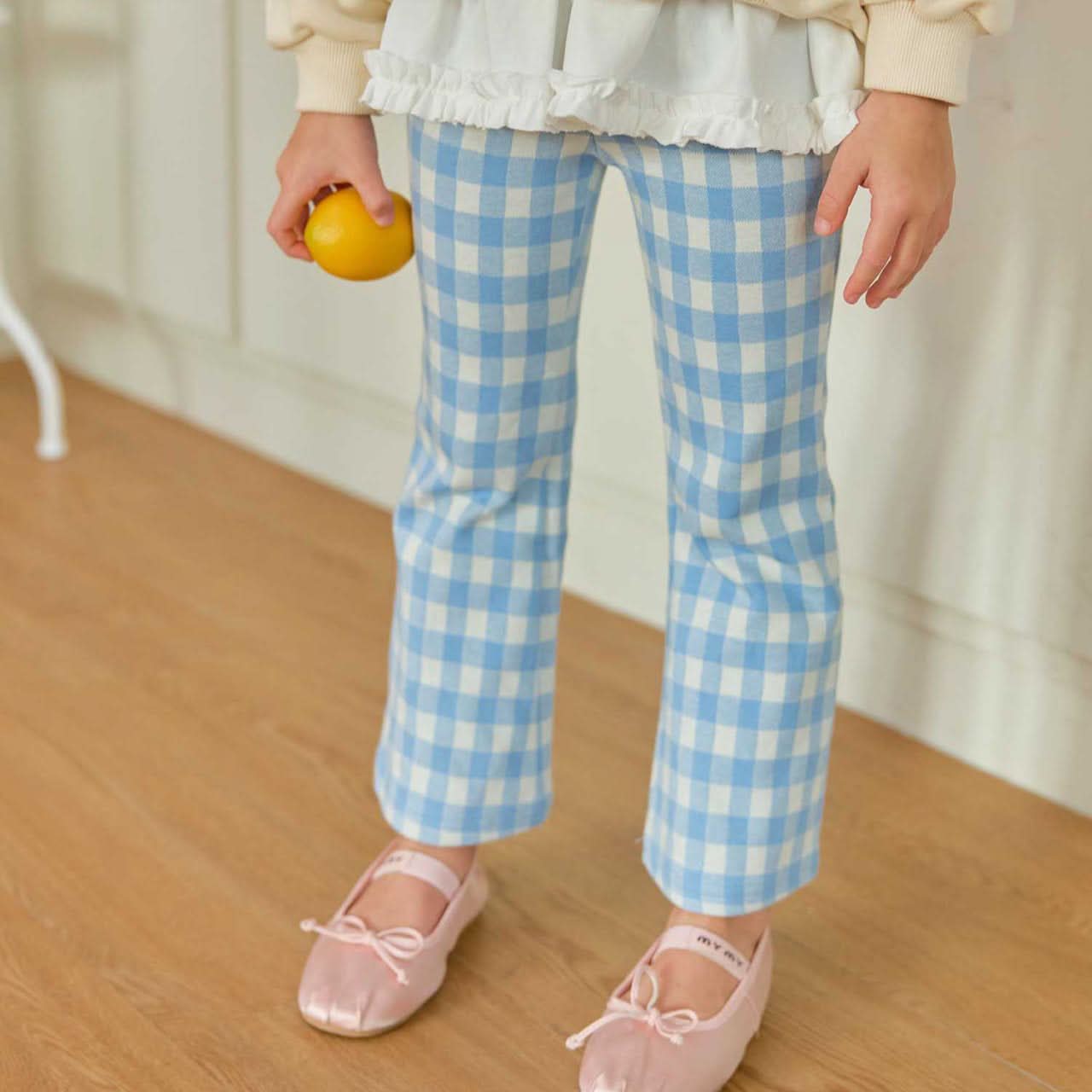 Toddler S25 Gingham Flare Pants (2 - 7y) - 2 Colors kids outfit