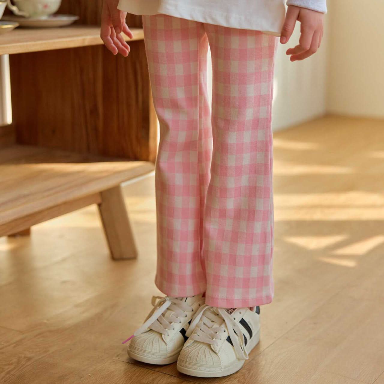 Toddler S25 Gingham Flare Pants (2 - 7y) - 2 Colors kids outfit